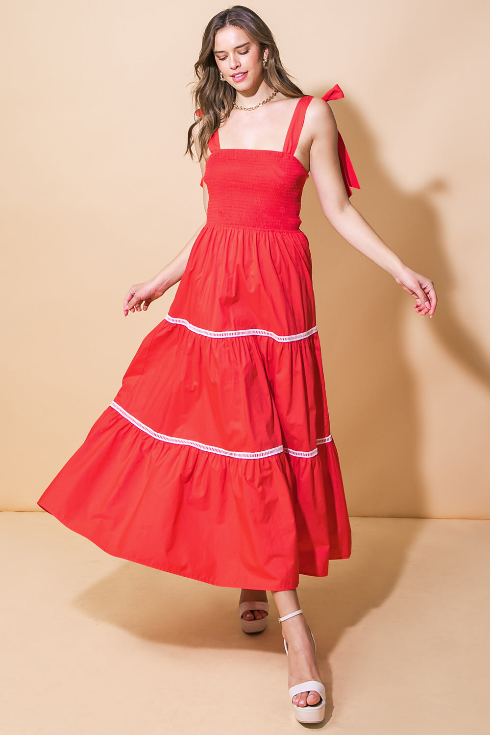 BETTER THAN EVER POPLIN MIDI DRESS Flying Tomato